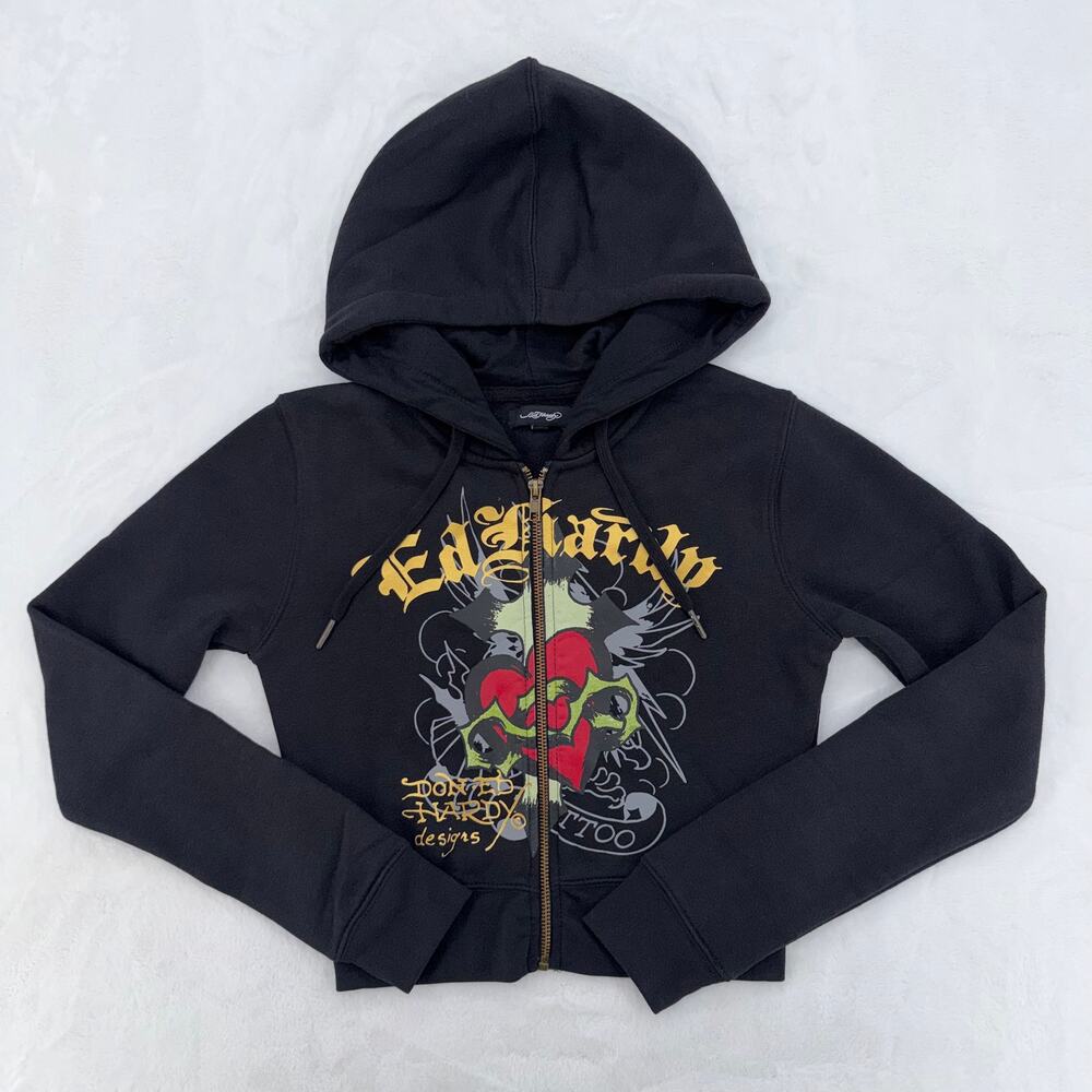 Ed Hardy Zip Up Hoodie (Size S)